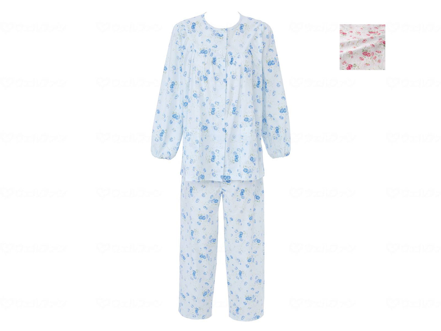 Gunze long sleeve pajamas (ladies set) for spring and summer, pink, size M