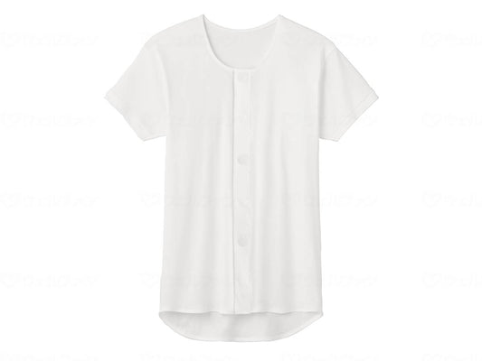 Gunze Men's Short Sleeve One-touch Shirt, White, M