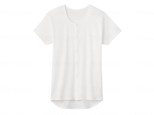 Gunze Men's Short Sleeve Clip Shirt, White, LL