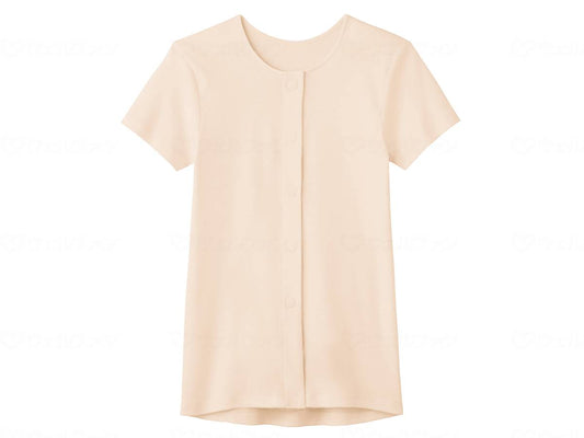 Gunze Women's 3/4 Sleeve One-touch Innerwear, Calm Beige, LL