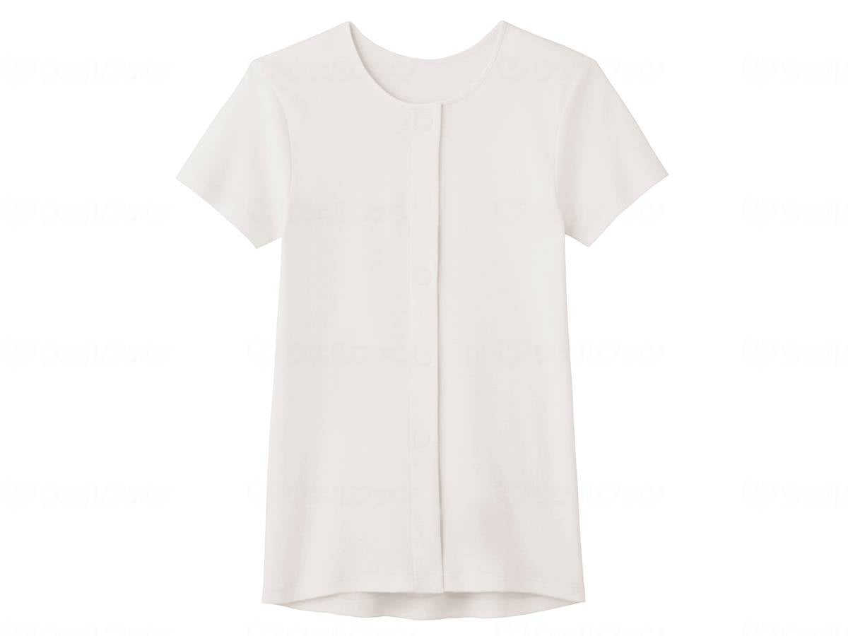 Gunze Women's 3/4 Sleeve One-touch Innerwear, White, LL