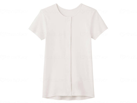 Gunze Women's 3/4 Sleeve One-touch Innerwear, White, LL