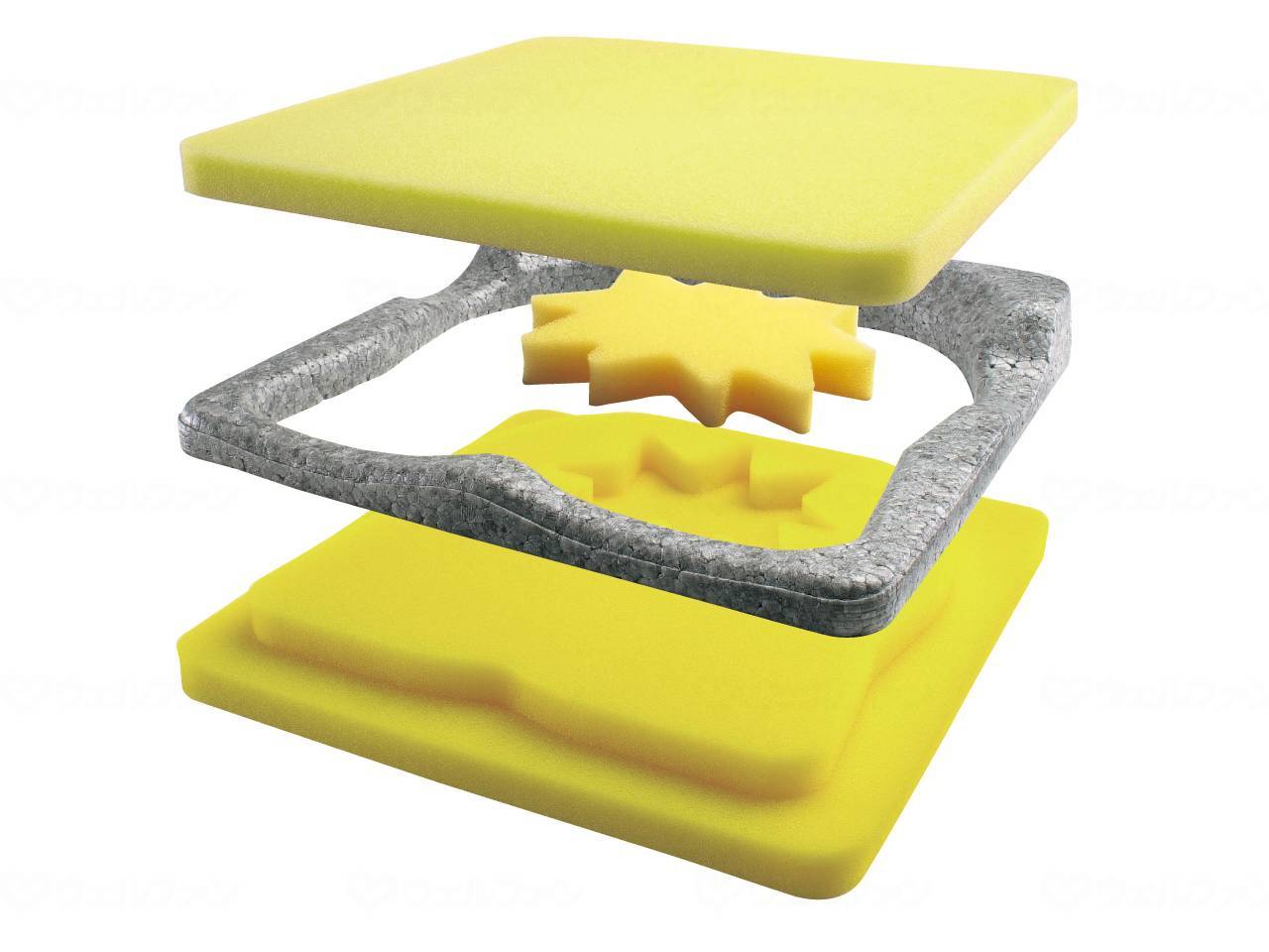 アルケア車いすクッション　リフレア ｽｶｲﾌﾞﾙｰ 39×39