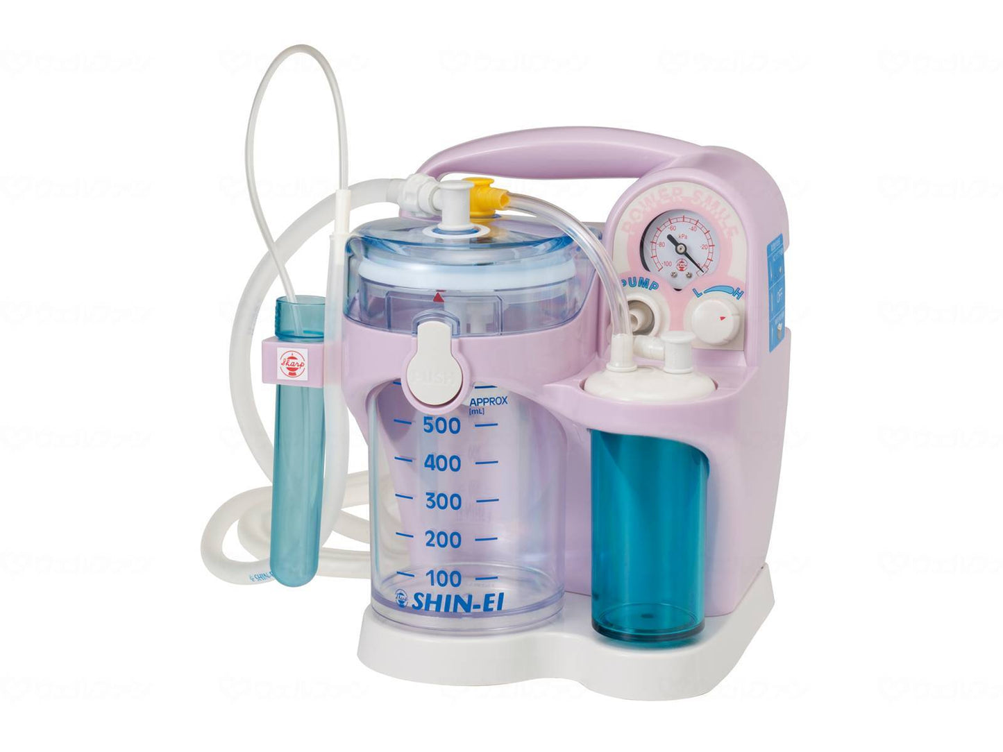 新鋭工業電気式たん吸引器ﾊﾟﾜｰｽﾏｲﾙ ﾋﾟﾝｸ