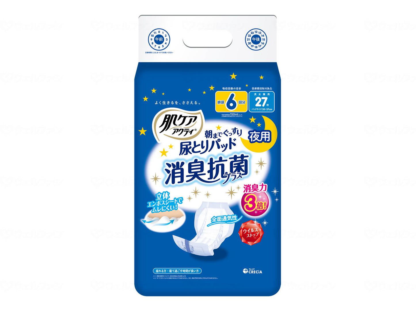 Nippon Paper Crecia Urine Pad Deodorizing Antibacterial Plus 6-Use Absorption Case