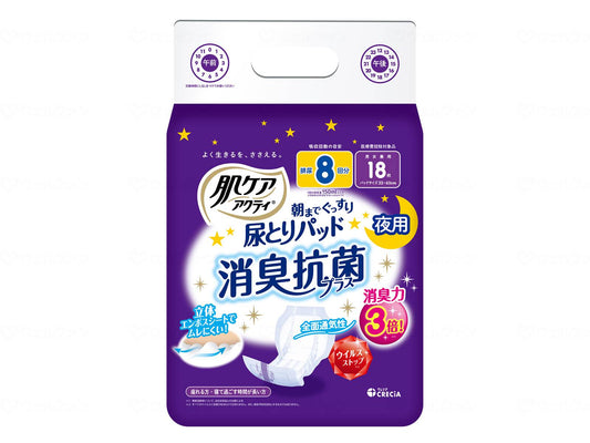 日本製紙クレシア尿とりﾊﾟｯﾄﾞ消臭抗菌ﾌﾟﾗｽ8回分吸収 ｹｰｽ