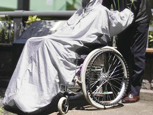 笑和総裏ﾒｯｼｭ付RAKUﾚｲﾝ ｼﾙﾊﾞｰｸﾞﾚｰ M