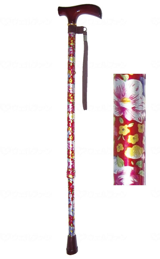 中嶋次朗商店ｱﾙﾐ2段式 花柄（楓ｸﾞﾘｯﾌﾟ） 花柄ﾚｯﾄﾞ