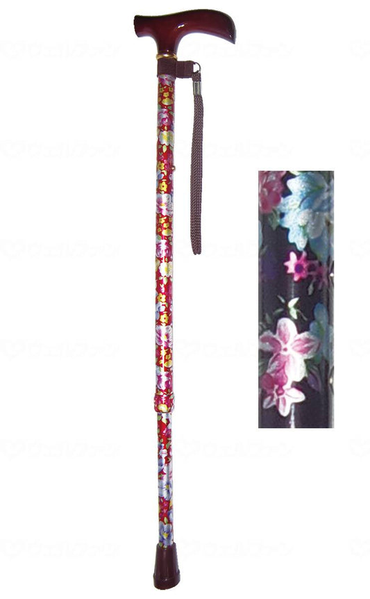 中嶋次朗商店ｱﾙﾐ2段式 花柄（楓ｸﾞﾘｯﾌﾟ） 花柄ﾌﾞﾗｯｸ