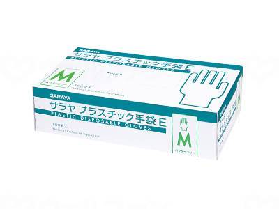 Saraya Saraya Plastic Gloves E (Powder-free) 100 pieces per box M