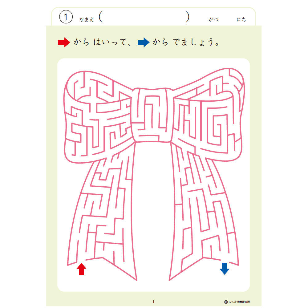 Shichida Method Intelligence Drill 6-7 Years Old Maze 1 Piece