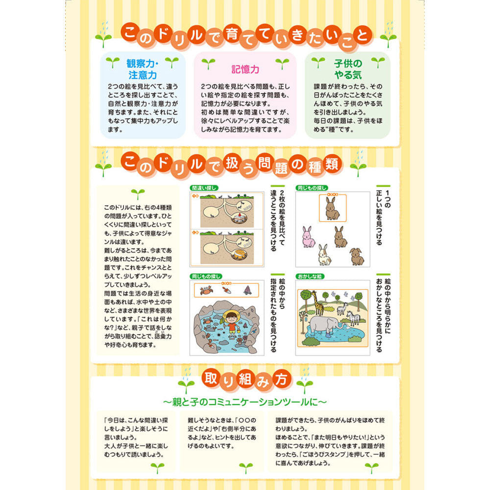 七田式 知力ドリル 2・3さい まちがいみいつけた！ 1 個