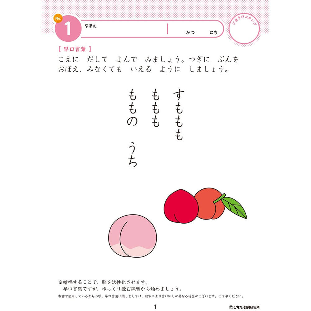 Shichida Method Intelligence Drills for 3-4 Year Olds, 1 Piece