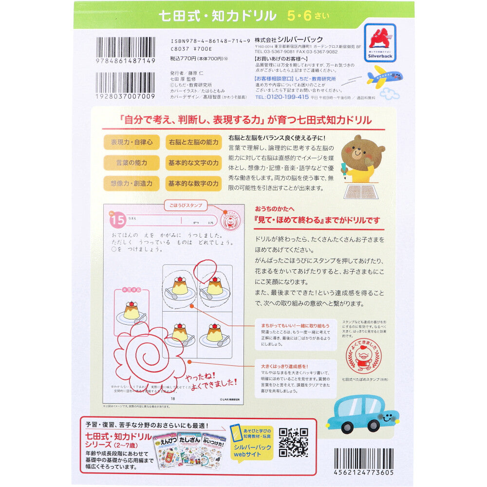 Shichida Method Intelligence Drill 5-6 Years Old Right Hand 1 Piece