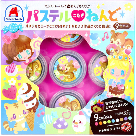 Pastel wheat clay 9-color set 1 piece