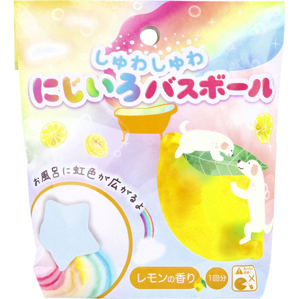 Fizzy Rainbow Bath Ball Lemon Scent 55g 1 serving 1 piece
