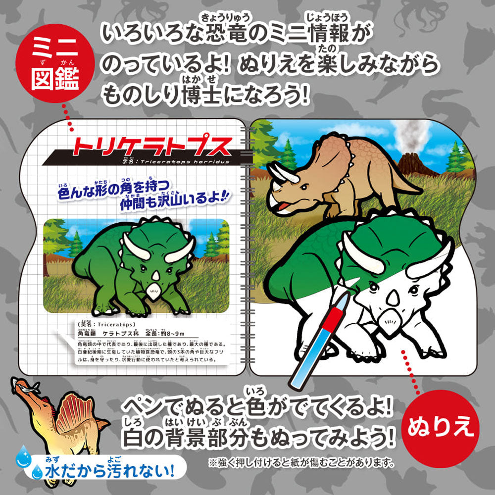 Water coloring book exciting dinosaur picture book 1 set 1 piece