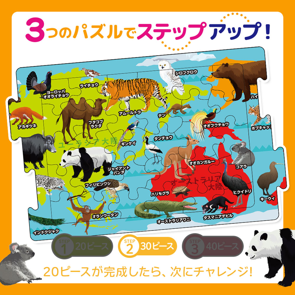 Connecting Puzzle Picture Book: Animals of the World 1 set 1 piece