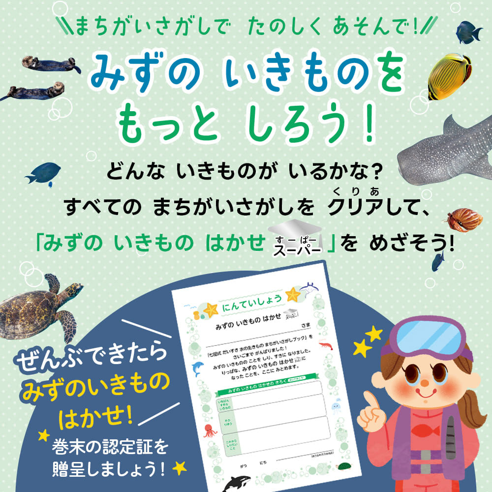 나나다식 다이스키 물의 생물 마치가이사가시 북 2・3사이 1개